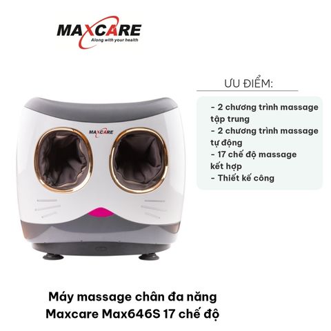 Máy massage chân đa năng Maxcare Max646S - 17 chế độ thư giãn và làm đẹp, thiết kế thông minh, giảm mệt mỏi tại nhà