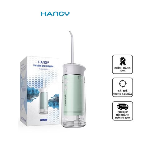 Máy tăm nước gấp gọn 3 chế độ làm sạch Hangy HM23 - Công nghệ tia nước siêu âm, áp suất 120PSI, chăm sóc răng miệng hiệu quả tại nhà