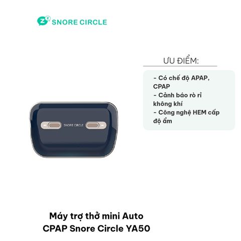 Máy Trợ Thở Mini Snore Circle YA50 - Thiết Bị Hỗ Trợ Thở Đêm APAP/CPAP Chống Ngáy Ngủ, Chất Lượng Cao