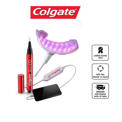 Bộ Kit Làm Trắng Răng Colgate Optic White O2 Flex Light - Công Nghệ Ánh Sáng Indigo Loại Bỏ Vết Ố Vàng, Hàm Răng Trắng Sáng Tự Nhiên