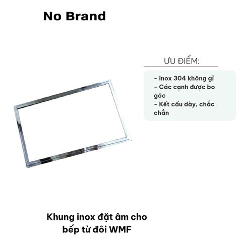 Khung Inox Đặt Âm Cho Bếp Từ Đôi WMF - Phụ Kiện Lắp Đặt Chắc Chắn, Dễ Vệ Sinh, Bảo Vệ Bếp Khỏi Trầy Xước