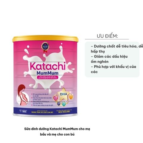 Sữa Dinh Dưỡng Katachi MumMum Cho Mẹ Bầu & Mẹ Cho Con Bú - Hương Vani Thơm Ngon, Hỗ Trợ Dinh Dưỡng Tối Ưu Cho Phụ Nữ Mang Thai