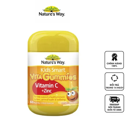 Vita gummies hỗ trợ bổ sung vitamin C và kẽm cho bé