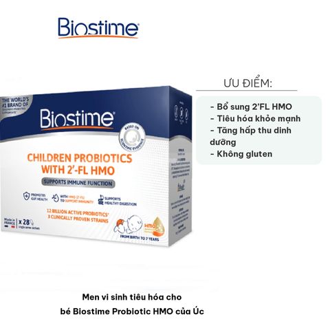 Men Vi Sinh Tiêu Hóa Cho Bé Biostime Probiotic HMO Úc - Hỗ Trợ Tiêu Hóa Khỏe, Cải Thiện Chức Năng Đường Ruột, Dinh Dưỡng Tốt Nhất