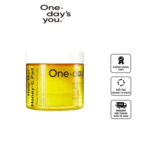 Toner pad dưỡng ẩm sáng da One-day's you Help me! Honey C-Pad