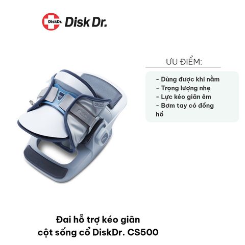 Đai Hỗ Trợ Kéo Giãn Cột Sống Cổ DiskDr. CS500 - Giảm Đau, Cải Thiện Tuần Hoàn Máu, Sử Dụng Được Nằm, Ngồi, Đứng