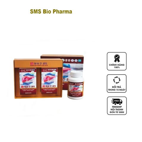 Viên Uống Bổ Gan SMS Bio Pharm Power Liver Gold - Giải Độc, Tăng Cường Đề Kháng, Hỗ Trợ Sức Khỏe Gan Cho Người Uống Rượu, 120 Viên