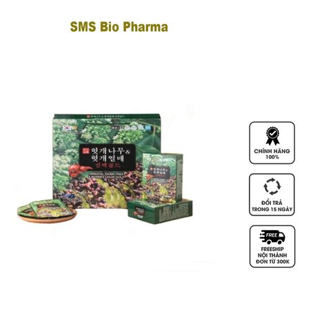 Nước Uống Mát Gan SMS Bio Pharm - Chiết Xuất Nho Khô & Trái Cây Hàn Quốc, Hỗ Trợ Giải Độc Gan, 30 Gói x 70ml
