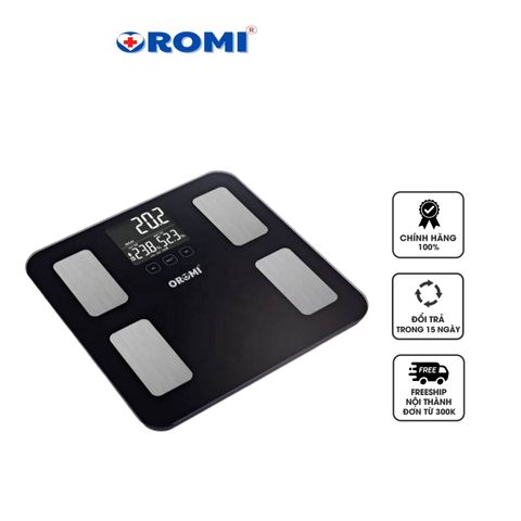 Cân Điện Tử Thông Minh Oromi EF881 - Đo Chỉ Số Cơ Thể, Phân Tích Thành Phần Cơ Thể Chính Xác, Thiết Kế Hiện Đại, Đế Chống Trượt