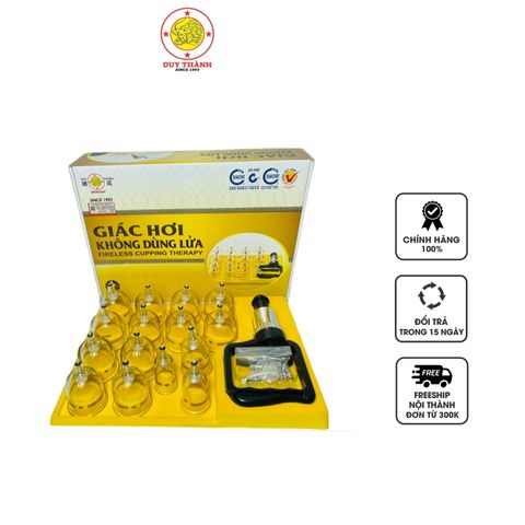 Bộ 15 Ống Giác Hơi Không Dùng Lửa Duy Thành - Thiết Bị Chăm Sóc Sức Khỏe Tự Nhiên, Cải Thiện Đau Mỏi, Thoải Mái Cho Người Trưởng Thành