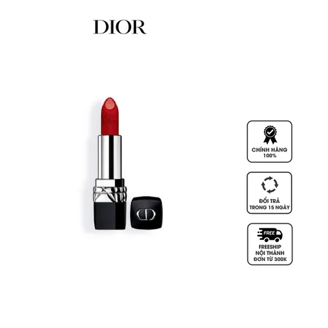 Son thỏi lì Dior Double Rouge 999 Matte Metal - Màu đỏ quyến rũ, chất son mịn lì và bền màu, hoàn hảo cho phái đẹp.