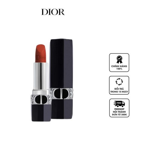 Son Dior Matte 646 Hasard màu đỏ gạch - Thỏi son dưỡng ẩm mịn màng, bám màu lên đến 16 giờ, lý tưởng cho mọi tông da.