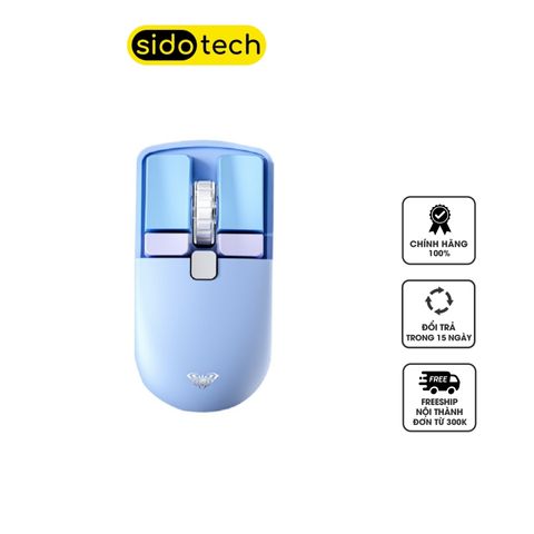 Chuột không dây Bluetooth Sidotech Aula SC320 - Pin sạc, cảm biến cao 4800 DPI, nhẹ nhàng, chống mỏi tay, nhiều màu sắc hấp dẫn