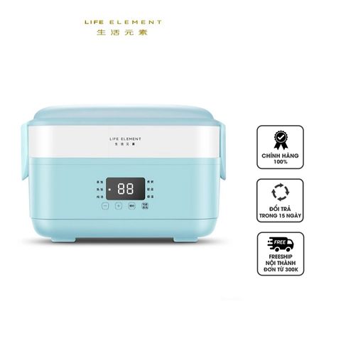 Hộp cơm cắm điện 2 tầng Life Element F36 - Giữ nhiệt và nấu ăn nhanh, chất liệu inox 304 an toàn, thiết kế 4 ngăn tiện lợi