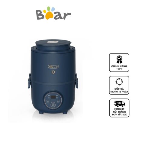 Hộp Cơm Cắm Điện Bear DFH-B15X3 3 Khay Inox Dung Tích 1.5L - Hâm Nóng Nhanh, Tháo Rời Tiện Lợi, Bảo Quản Thực Phẩm An Toàn