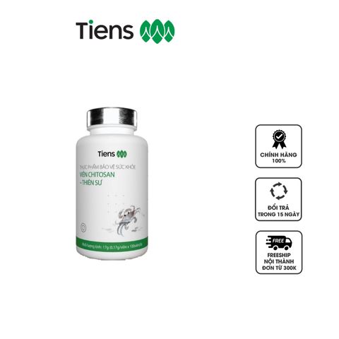 Viên Chitosan Thiên Sư Hỗ Trợ Tăng Đề Kháng - Bổ Sung Dinh Dưỡng Cho Hệ Miễn Dịch Khỏe Mạnh, Lọ 100 Viên, Hỗ Trợ Sức Khỏe Toàn Diện