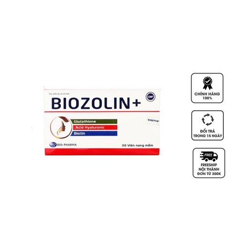 Viên Uống Làm Đẹp Da Biozolin+ - Hỗ Trợ Sáng Da, Chống Oxy Hóa, Hạn Chế Lão Hóa Cho Nữ Giới, Hộp 30 Viên
