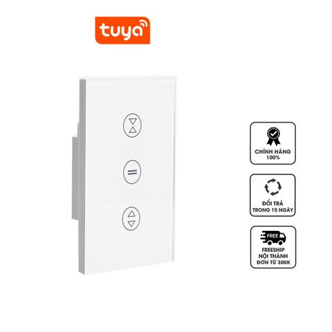 Công Tắc Cửa Cuốn Thông Minh WiFi + Bluetooth Tuya SmartLife - Điều Khiển Từ Xa, Tương Thích 99% Cửa Cuốn Tại Việt Nam