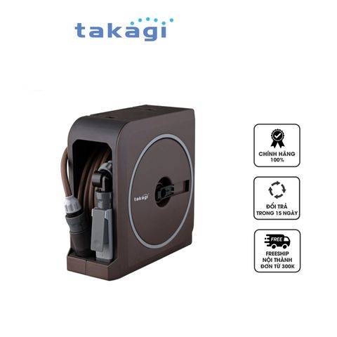Bộ vòi tưới cây 15m Takagi RM1215BR - Gấp gọn 4 chế độ phun linh hoạt, chất liệu cao cấp bền bỉ, dễ sử dụng cho sân vườn