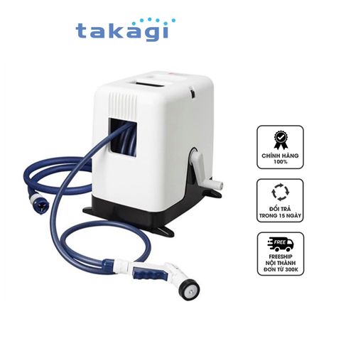 Bộ Vòi Tưới Cây Takagi RC330TNB 30m - Cơ Chế Cuộn Dây Thông Minh, 4 Chế Độ Phun Tiện Dụng Cho Làm Vườn và Rửa Xe