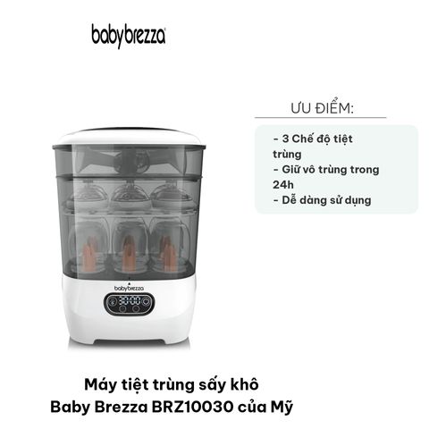 Máy Tiệt Trùng Sấy Khô Baby Brezza BRZ10030 Mỹ - Thiết Kế Sang Trọng, Tích Hợp Tính Năng Tự Động An Toàn Cho Bé