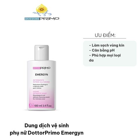 Dung dịch vệ sinh phụ nữ DottorPrimo Emergyn 100ml - Làm sạch nhẹ nhàng, ngăn ngừa viêm nhiễm, chăm sóc vùng kín nhạy cảm