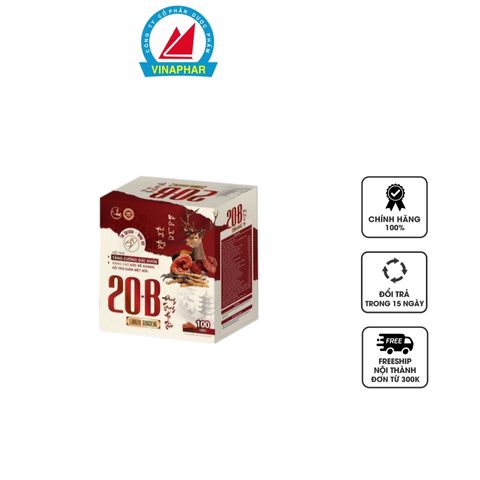 Viên uống Linhzhi Ginseng 20B Vinaphar - Hỗ trợ tăng cường sức khỏe, nâng cao sức đề kháng, giảm mệt mỏi, chiết xuất thiên nhiên