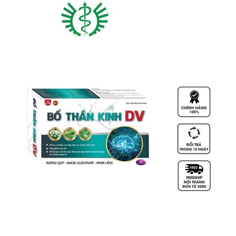 Viên Uống Bổ Thần Kinh DV - Hỗ Trợ Cải Thiện Căng Thẳng & Suy Nhược Thần Kinh - Bổ Sung Magie & Vitamin Nhóm B