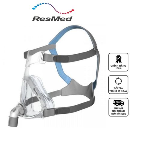 Mặt Nạ Thở Bilevel BiPAP CPAP ResMed Quattro Air - Hỗ Trợ Oxy Cho Người Hô Hấp Yếu, Thiết Kế Siêu Nhẹ, Tiện Lợi