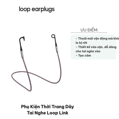 Dây Tai Nghe Loop Link Thời Trang - Phụ Kiện Tai Nghe Chống Rơi Cho Nam Nữ - Màu Đen & Tím, Thích Hợp Tập Luyện, Di Chuyển