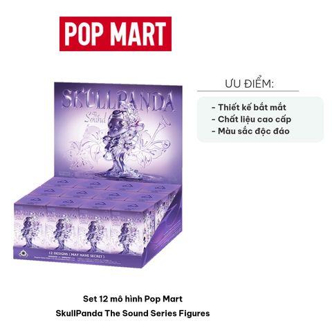 Bộ 12 Mô Hình Pop Mart SkullPanda The Sound Series - Figurines Độc Đáo, Tuyệt Vời Cho Người Sưu Tầm Pop Culture