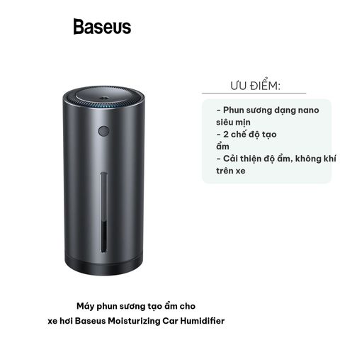 Máy Phun Sương Tạo Ẩm Cho Xe Hơi Baseus - Thiết Bị Cải Thiện Không Khí, Nano Siêu Mịn, Dung Tích 300ml, Đa Chế Độ Sử Dụng