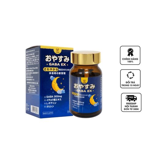Viên uống hỗ trợ giấc ngủ Gaba Ex Wakenko - Giúp dễ ngủ, giảm stress, mang đến giấc ngủ sâu và ngon tự nhiên, cho người trưởng thành trên 18 tuổi.