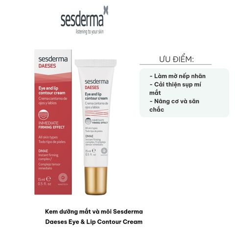 Kem Dưỡng Mắt và Môi Sesderma Daeses Eye & Lip Contour Cream - Chống Nhăn, Cấp Ẩm và Săn Chắc Vùng Da Quanh Mắt, Môi 15ml