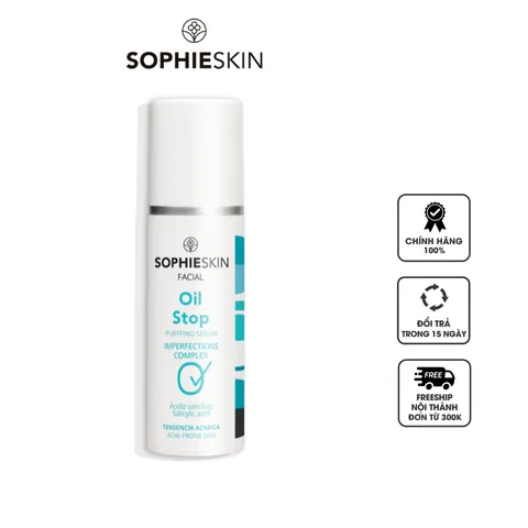 Serum hỗ trợ kiềm dầu giảm mụn Sophieskin Oil Stop Purifying Serum