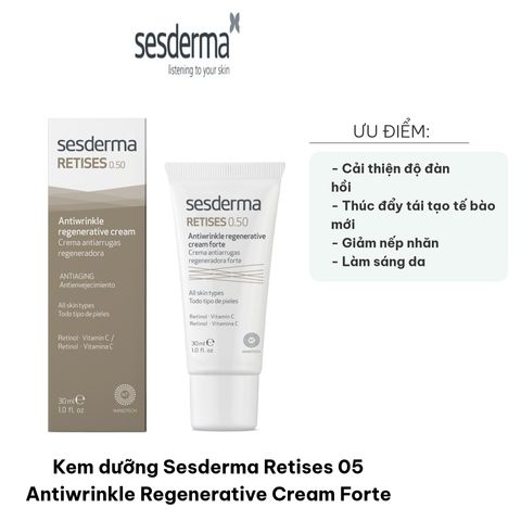 Kem Dưỡng Da Ban Đêm Sesderma Retises 05 Antiwrinkle - Kem Trẻ Hóa, Chống Lão Hóa cho Da Khô và Hỗn Hợp, 30ml