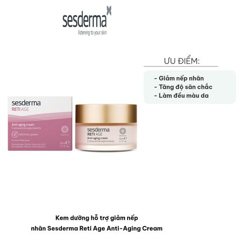 Kem Dưỡng Giảm Nếp Nhăn Sesderma Reti Age - Chống Lão Hóa, Tăng Đàn Hồi và Cấp Ẩm Cho Da - Chất Lượng Cao 50ml