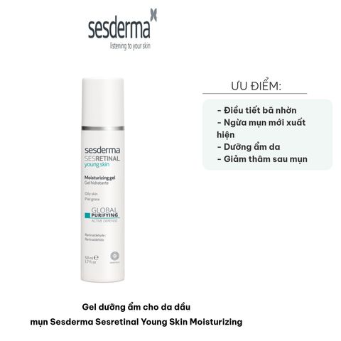 Gel Dưỡng Ẩm Sesderma Sesretinal Cho Da Dầu Mụn - Cải Thiện Kết Cấu Da, Ngăn Ngừa Mụn, Dưỡng Ẩm Hiệu Quả 50ml