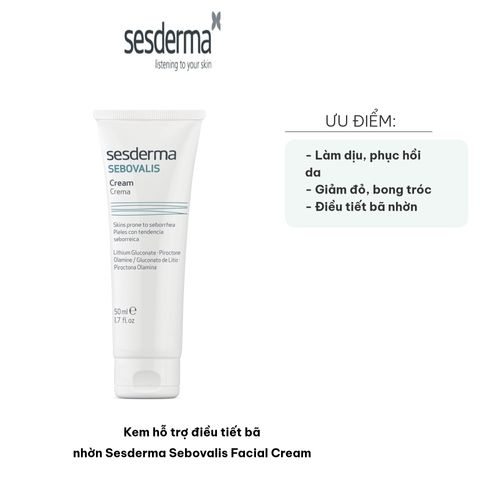 Kem Dưỡng Ẩm Sesderma Sebovalis - Hỗ Trợ Điều Tiết Bã Nhờn, Làm Dịu Da, Phục Hồi, 50ml