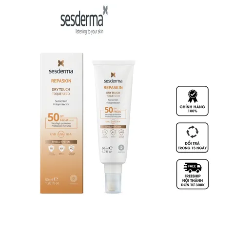 Kem chống nắng Repaskin Dry Touch Toque Seco SPF 50+ cho da khô và da thường