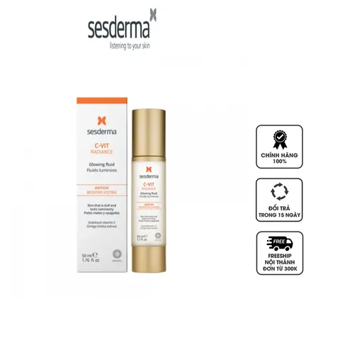 Sữa dưỡng ẩm cho da dầu Sesderma C-Vit Radiance Glowing Fluid