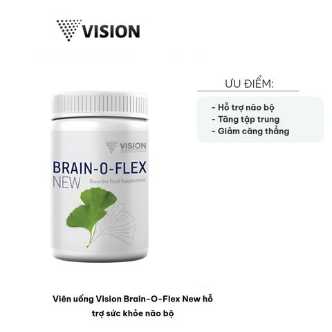 Viên uống Vision Brain-O-Flex New - Hỗ trợ sức khỏe não bộ, tăng cường nhận thức và bảo vệ tế bào não - 60 viên