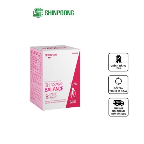 Viên uống Shinsam Balance - Hỗ trợ cải thiện nội tiết tố nữ, giảm bốc hỏa, mất ngủ, giúp cân bằng sinh lý, sức khỏe cho phụ nữ trưởng thành
