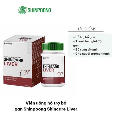 Viên uống bổ gan Shinpoong Shincare Liver - Hỗ trợ chức năng gan từ cây kế sữa, 30 viên cho người lớn 18+