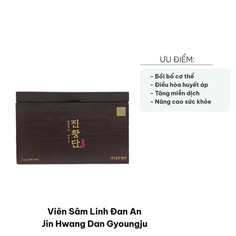 Viên Sâm Linh Đan An Jin Hwang Dan Gyoungju - Thực Phẩm Chức Năng Hỗ Trợ Sức Khỏe, Cải Thiện Trí Nhớ và Tăng Cường Miễn Dịch