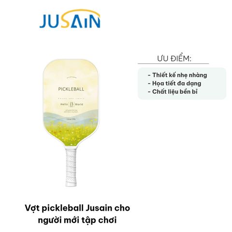 Vợt Pickleball Jusain Dành Cho Người Mới Tập Chơi - Thiết Kế Nhẹ, Chất Liệu Cao Cấp, Dễ Dàng Kiểm Soát Bóng