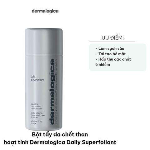 Bột Tẩy Da Chết Than Hoạt Tính Dermalogica Daily Superfoliant - Hỗ Trợ Làm Sạch Da, Độc Tố, Phù Hợp Mọi Loại Da