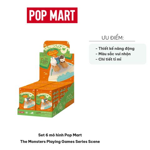 Set 6 Mô Hình Pop Mart The Monsters Playing Games - Đồ Chơi Tưởng Tượng Dễ Thương, Quái Vật Sáng Tạo, Quà Tặng Độc Đáo