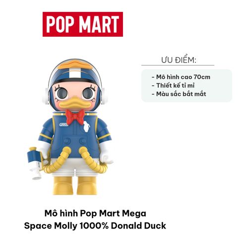 Mô Hình Pop Mart Mega Space Molly 1000% - Figurine Donald Duck Cao 70cm - Đồ Chơi Trang Trí Nhà Cửa Nhật Bản