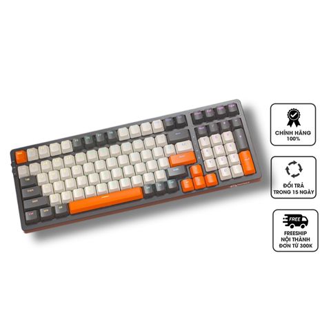 Bàn phím cơ Bluetooth K8BT Hotswap Red Switch LED Gaming - Kết nối USB 2.4Ghz và Type C, Thiết kế nhỏ gọn, 18 chế độ LED đẹp mắt